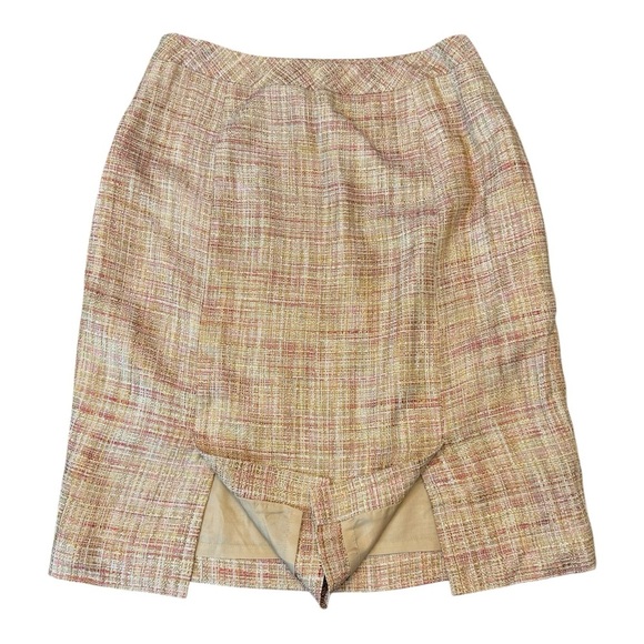 Lafayette 148 New York A-Line Pencil Skirt Linen Blend Size 12 - Picture 2 of 5